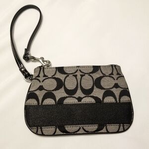 Coach Black and Grey Wristlet
